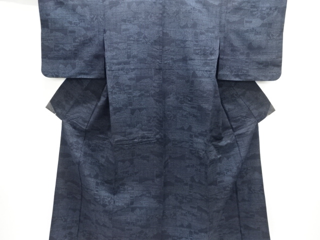 JAPANESE KIMONO / HITOE / TSUMUGI / WOVEN ABSTRACT TREES